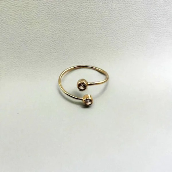 Maison Onyx Bague Ajustable Plaqué Or