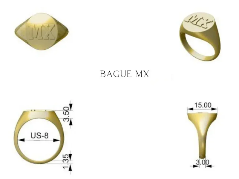 Maison Onyx Bague MX 3D